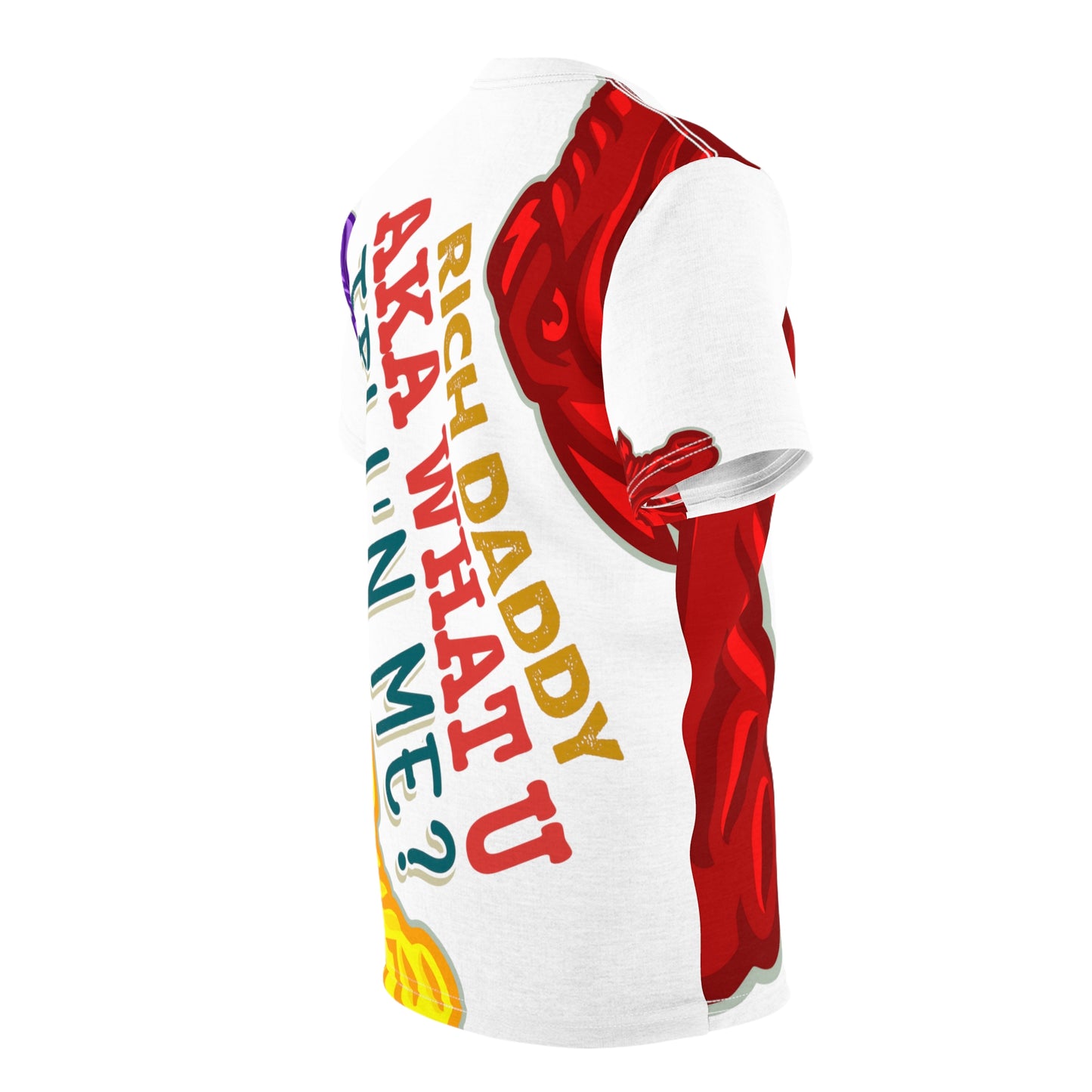 White Flawdawear Limited Edition OG Rich Daddy “Rich Daddy AKA What U Tell’n ME?” Unisex Cut & Sew Playuz Tee