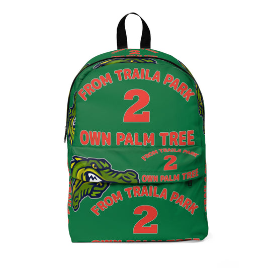 Green Flawdawear Limited Edition OG Alligator Playuz "From Traila Park 2 Own Palm Tree" Classic Backpack