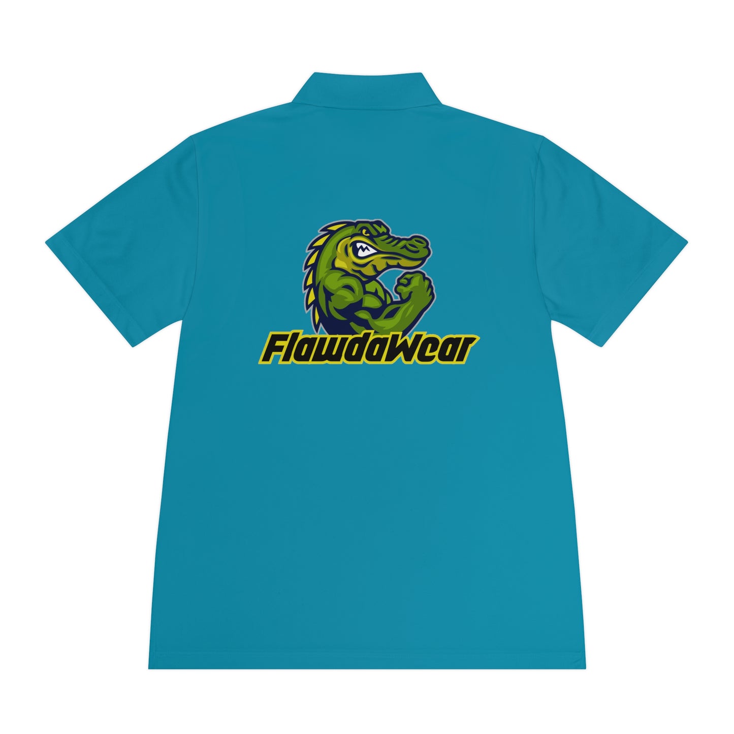 Tropic Blue Flawdawear Limited Edition OG Alligator Playuz "OG Flawdawear Logo" Men's Sport Playuz Polo Shirt