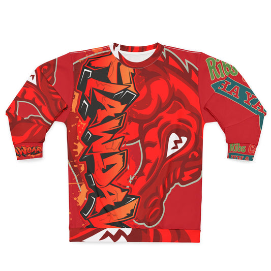 Red Flawdawear Limited Edition OG Flawda Mane “Ribs Cook’n N’ Men’s Unisex Playuz Sweatshirt