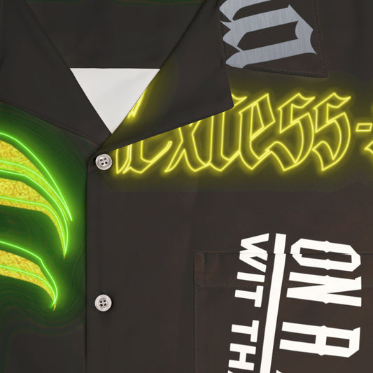 Black Gator Drip Exclusive Supa-Heavy Excess-Stunna Hypa-Flex Limited Edition OG Flawda Mane “On A Lake Wit Tha Skis” Men’s Hawaiian Playuz Shirt