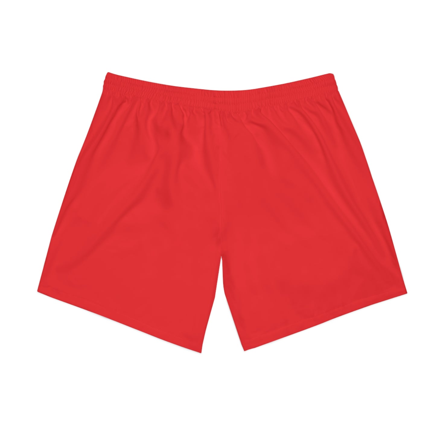 Red Flawdawear Limited Edition OG Rich Daddy "White Baby Da Bidnes" Men's Elastic Beach Playuz Shorts