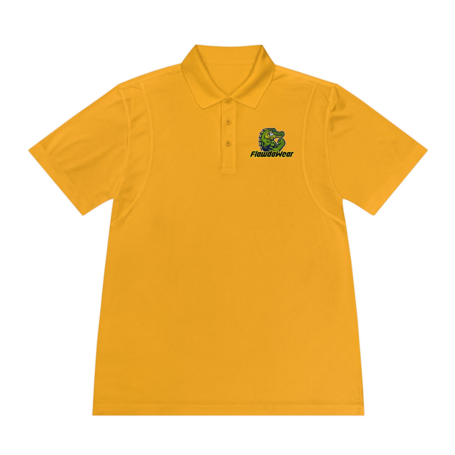 Gold Flawdawear Limited Edition OG Flawda Mane "From Traila Park 2 Own Palm Tree" Men's Sport Playuz Polo Shirt