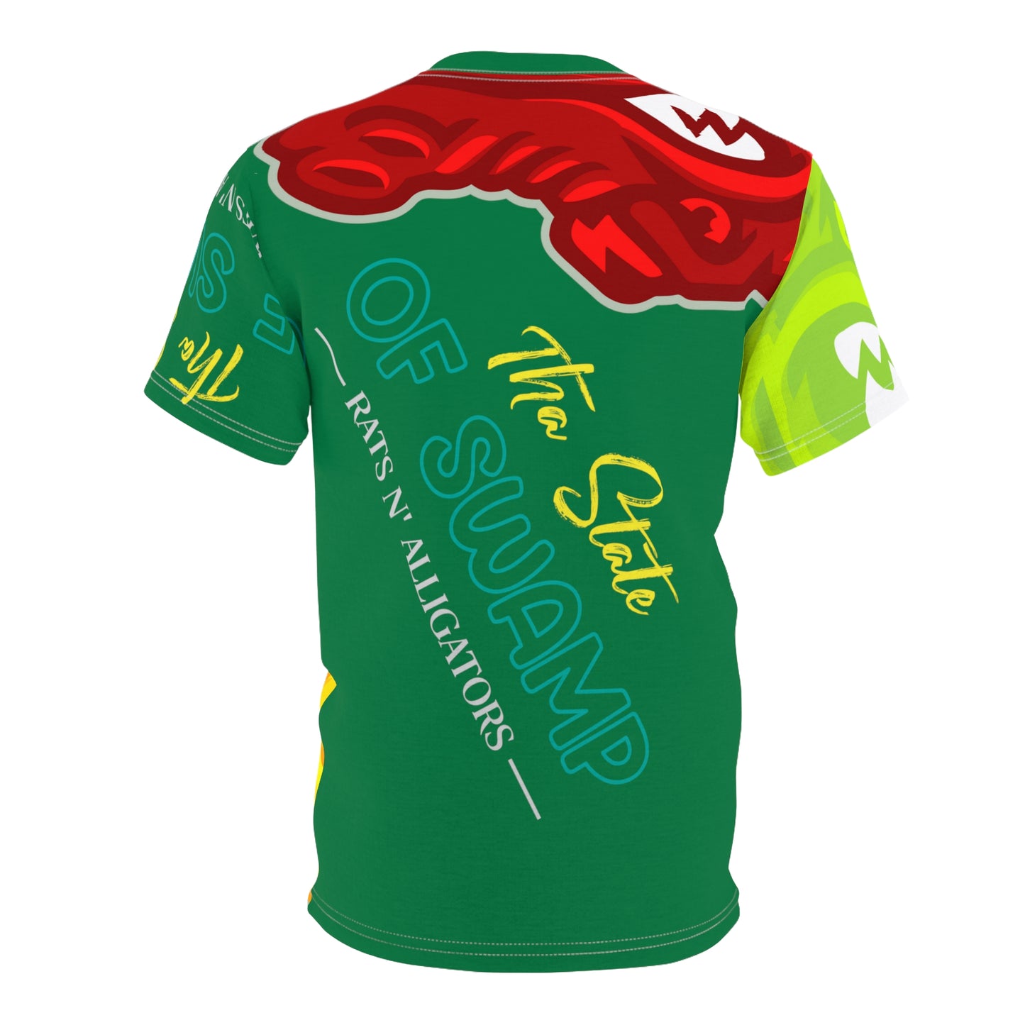 Dark Green Flawdawear Limited Edition OG Flawda Mane “Tha State Of Swamp Rats N’ Alligators” Unisex Cut & Sew Playuz Tee