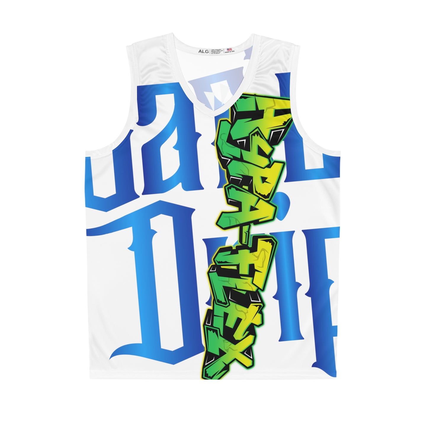 White Gator Drip Exclusive Supa-Heavy Excess-Stunna Hypa-Flex Limited Edition OG Alligator Playuz “Flawda Mane Put Dat Smoke On You” Basketball Playuz Jersey