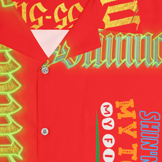 Red Gator Drip Exclusive Supa-Heavy Excess-Stunna Hypa-Flex Limited Edition OG Rich Daddy “Shin’n Frum My Toes 2 My Fitted” Men’s Hawaiian Playuz Shirt