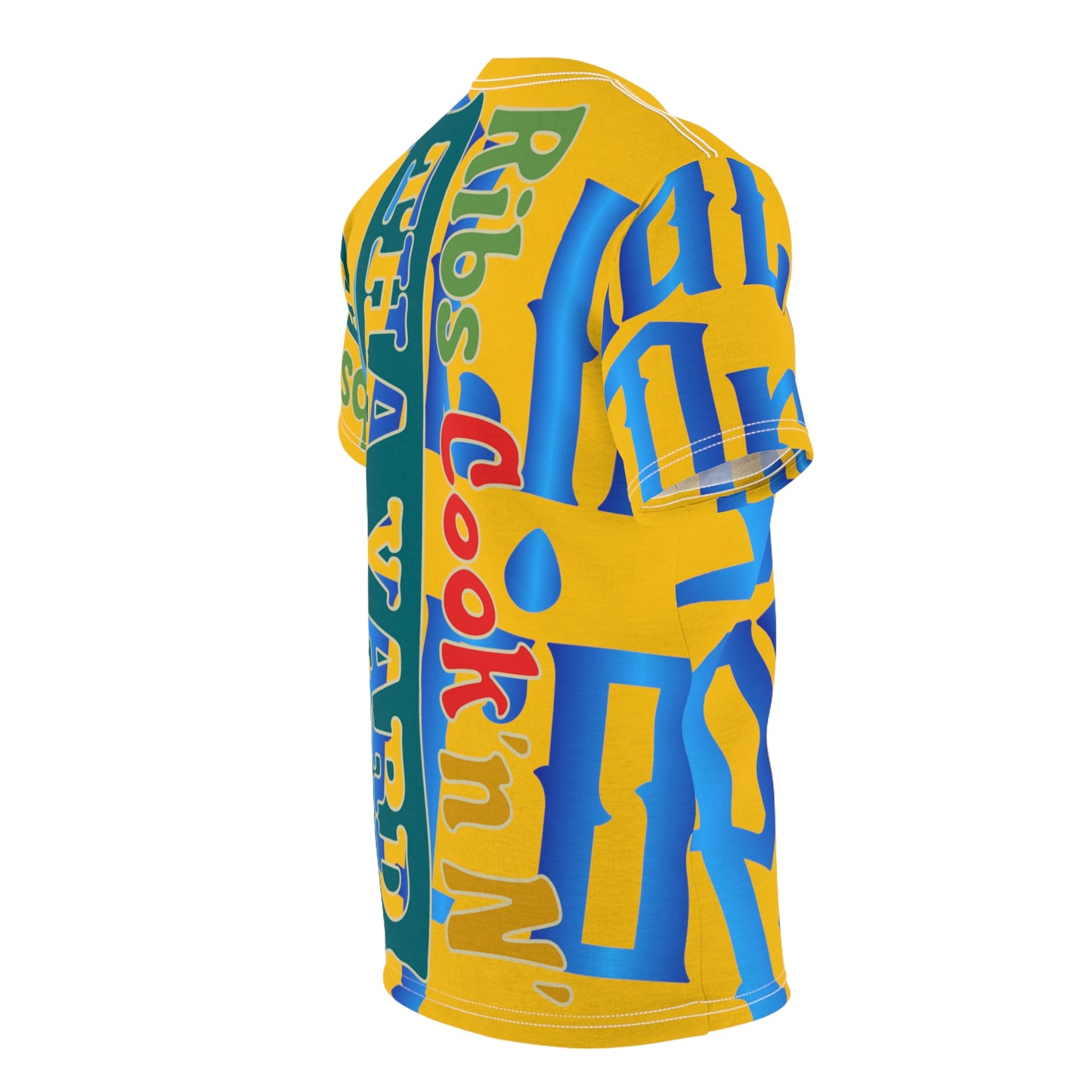 Yellow Gator Drip Exclusive Supa-Heavy Excess-Stunna Hypa-Flex Limited Edition OG Flawda Mane “Ribs Cook’n N’ Tha Yard” Unisex Cut & Sew Playuz Tee