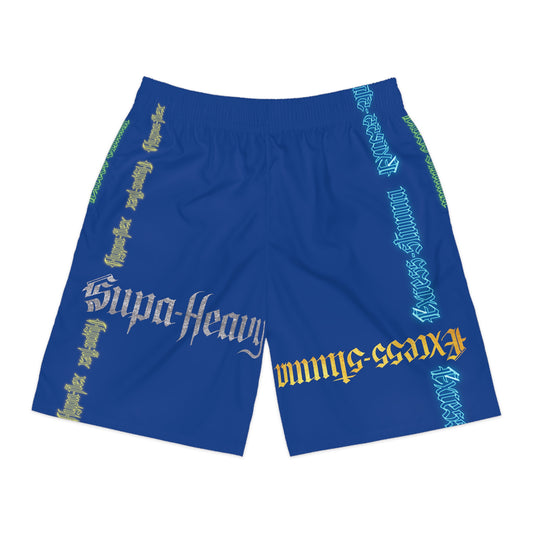 Dark Blue Gator Drip Exclusive Supa-Heavy Excess-Stunna Hypa-Flex Limited Edition OG “Excess-Stunna Collection” Men's Jogguz Playuz Shorts