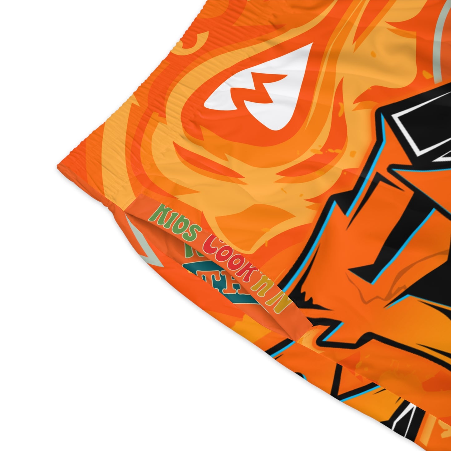 Orange Flawdawear Limited Edition OG Flawda Mane “Ribs Cook’n N’ Men’s Jogguz Playuz Shorts
