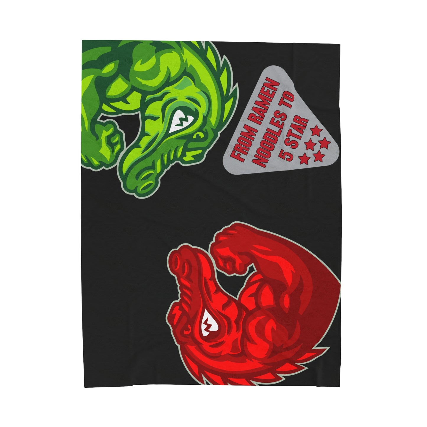 Black Flawdawear Limited Edition OG Flawda Mane “From Ramen Noodles To 5 Star” Velveteen Plush Playuz Blanket