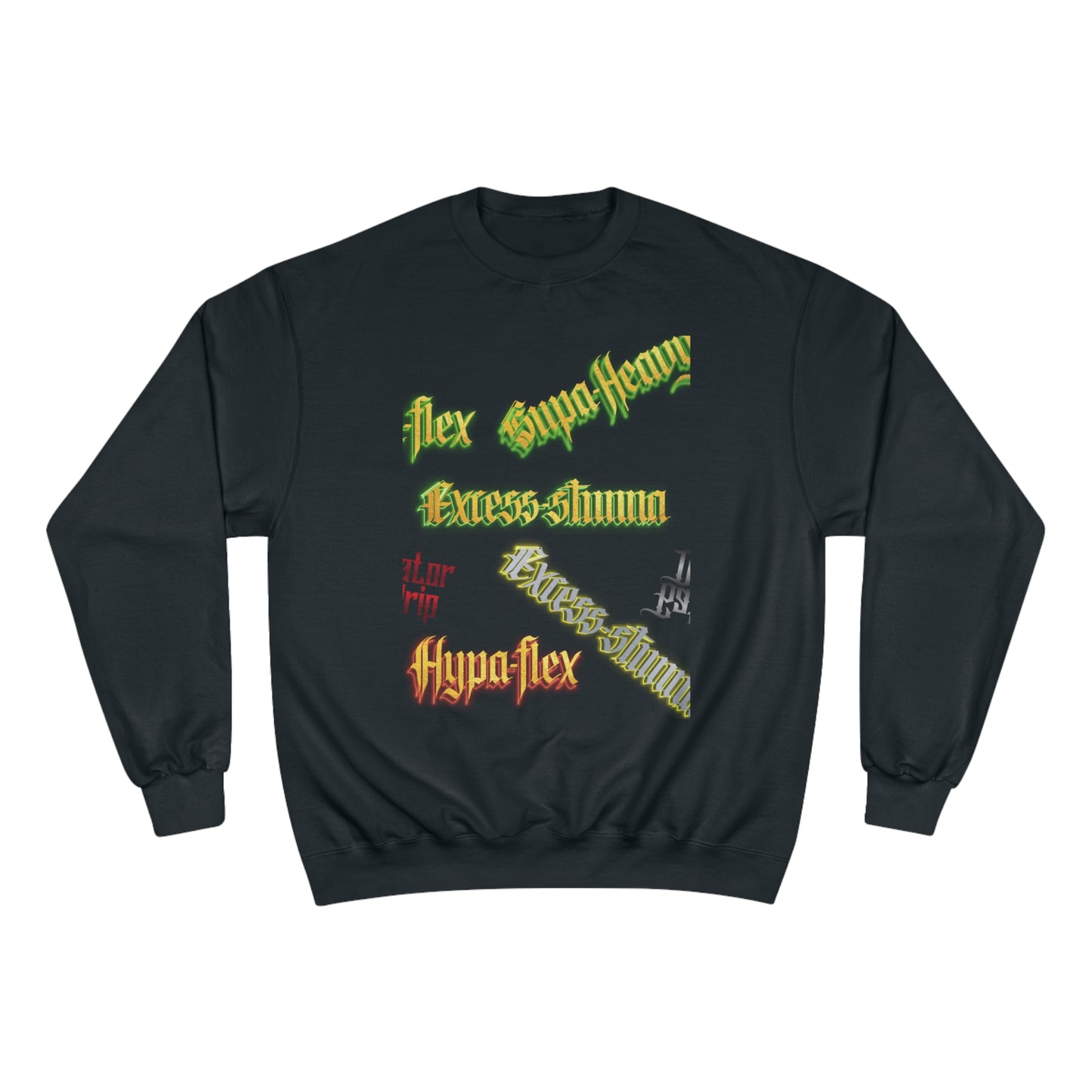 Black Gator Drip Exclusive Supa-Heavy Excess-Stunna Hypa-Flex Limited Edition OG "Excess-Stunna Collection" Champion Sweatshirt