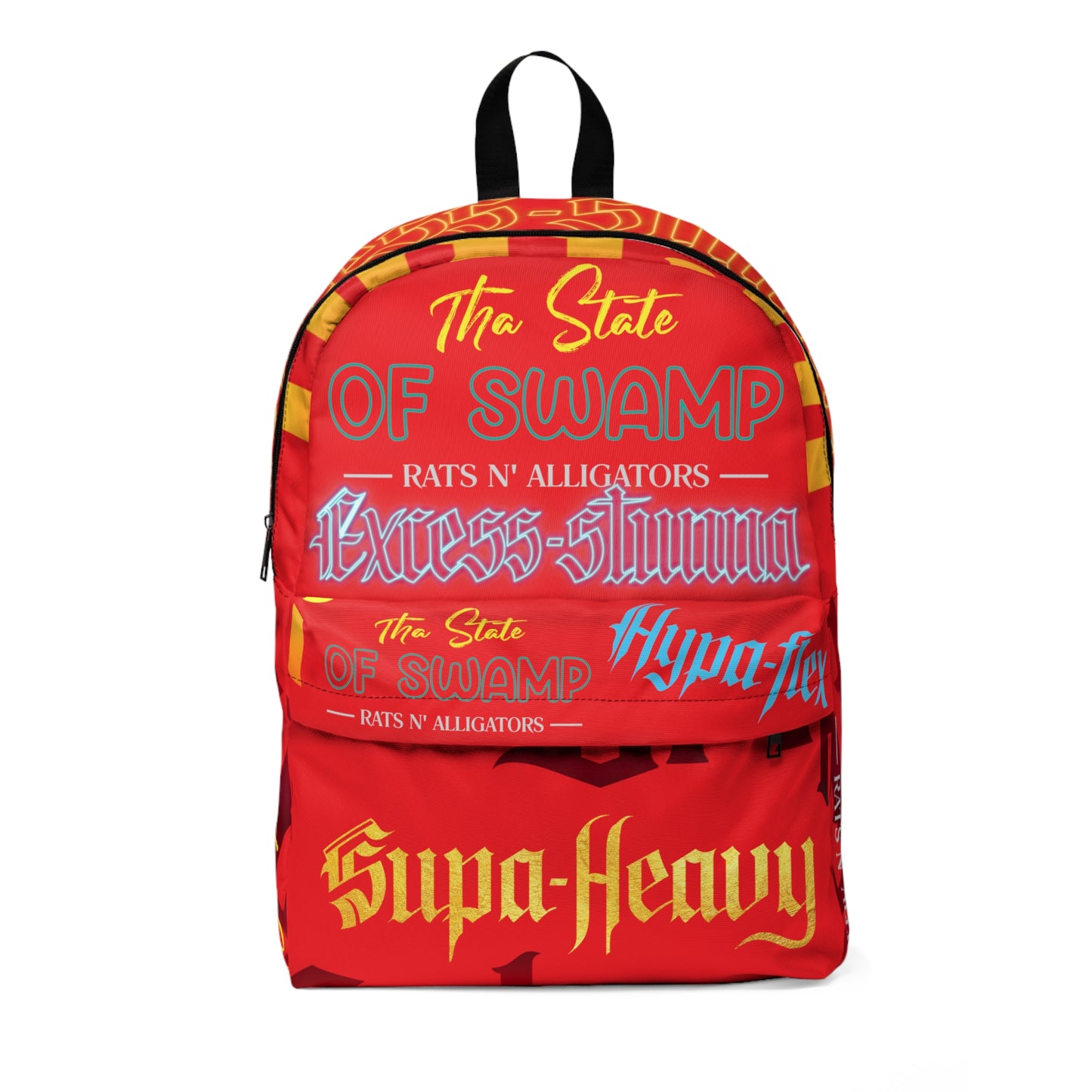 Red Gator Drip Exclusive Supa-Heavy Excess-Stunna Hypa-Flex Limited Edition OG Flawda Mane “Tha State Of Swamp Rats N’ Alligators” Classic Playuz Backpack