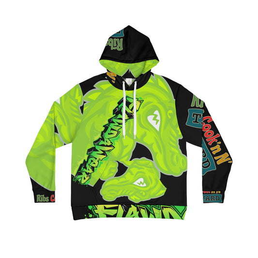 Black/Lime Flawdawear Limited Edition OG Flawda Mane “Ribs Cook’n N’ Men's Playuz Hoodie