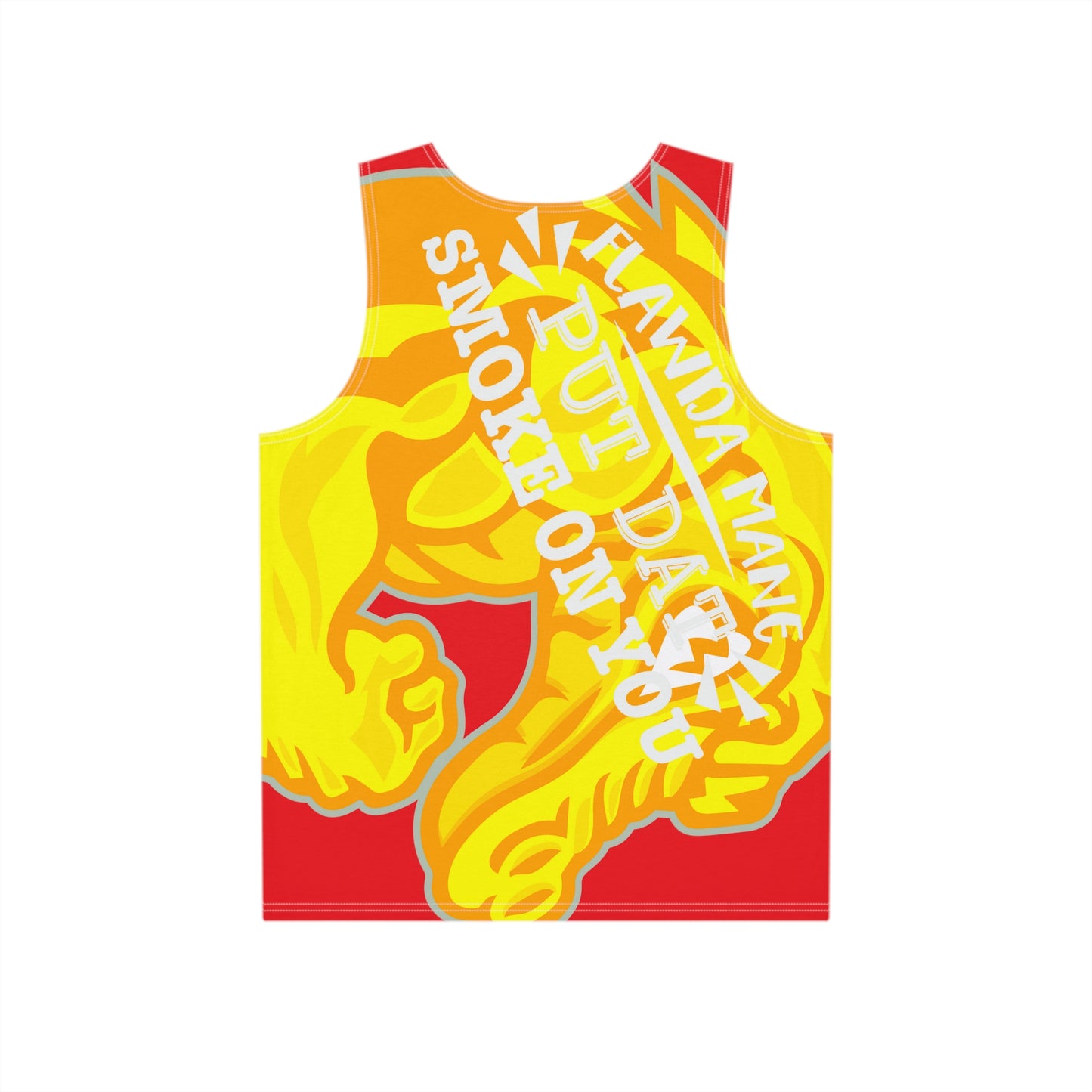 Red/Yellow Flawdawear Limited Edition OG Alligator Playuz “Flawda Mane Put Dat Smoke On You” Men’s Playuz Tank