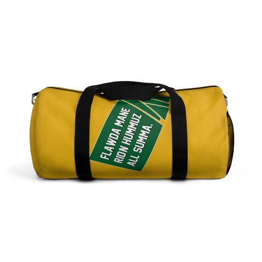 Yellow Flawdawear Limited Edition OG Flawda Mane “Rid’n Hummuz All Summa” Duffle Playuz Bag