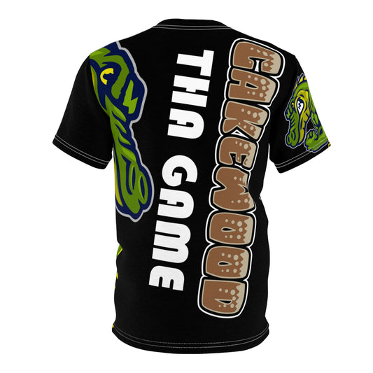 Black Flawdawear Limited Edition OG Alligator Papuh Playuz “Cakewood Tha Game” Unisex Cut & Sew Playuz Tee