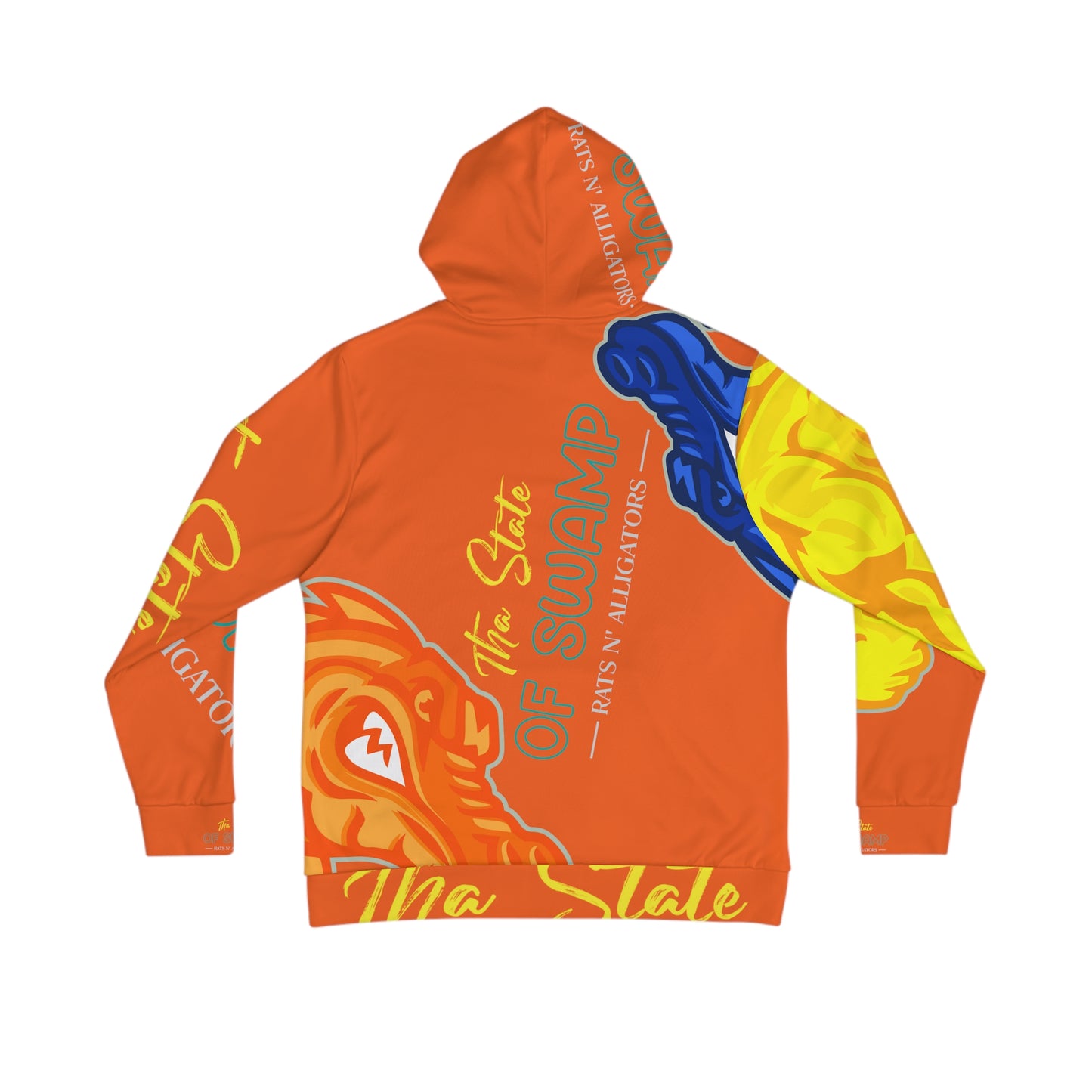 Orange Flawdawear Limited Edition OG Flawda Mane “Tha State Of Swamp Rats N’ Alligators” Men's Playuz Hoodie