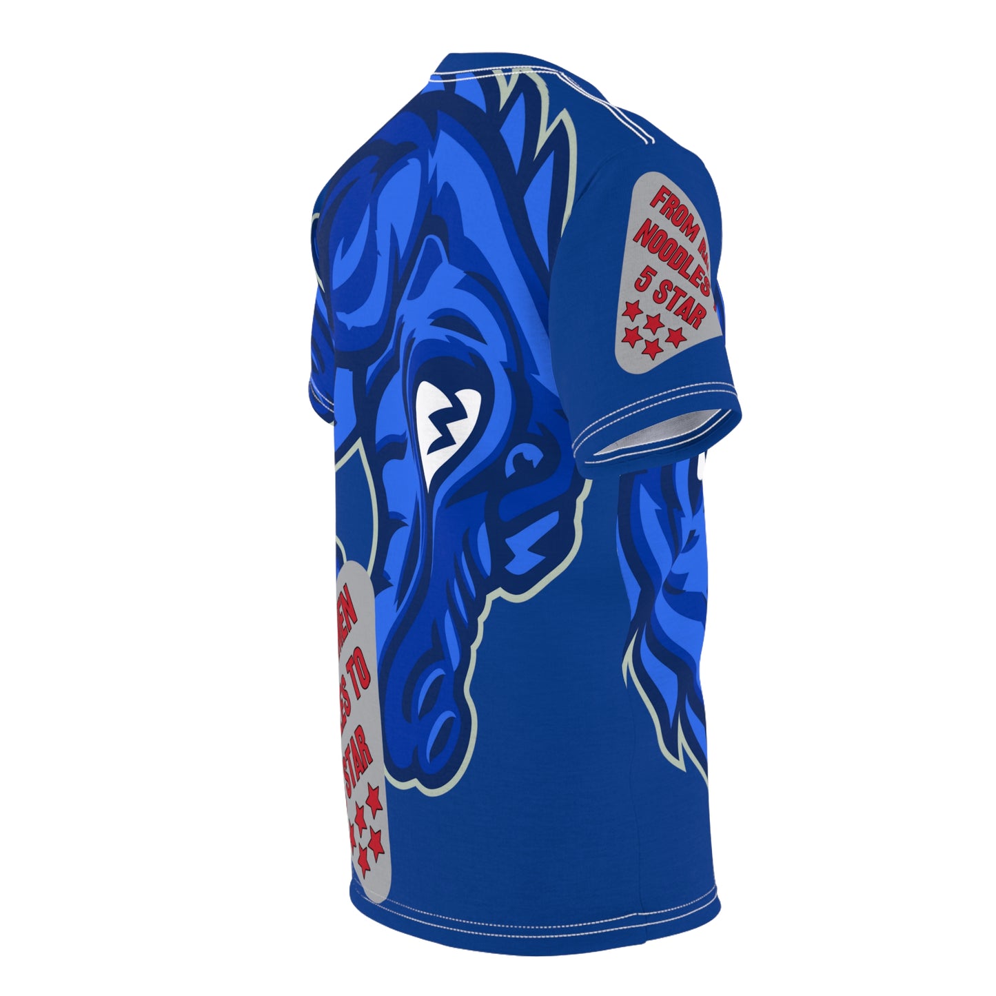 Blue Flawdawear Limited Edition OG Flawda Mane “From Ramen Noodles To 5 Star” Unisex Cut & Sew Playuz Tee