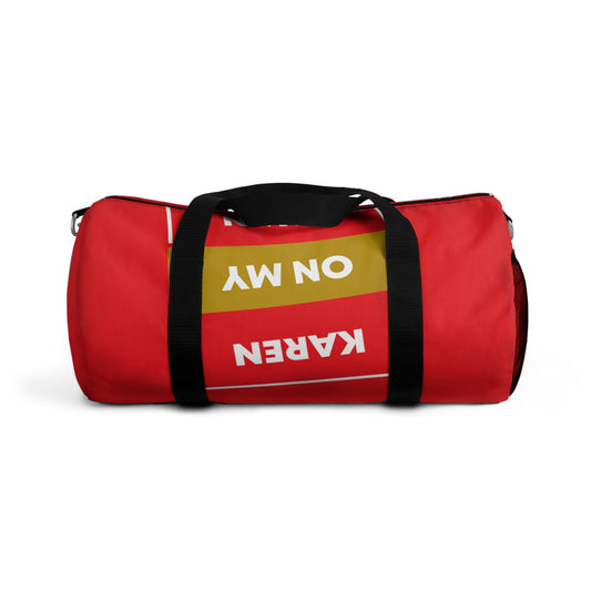 Red Flawdawear Limited Edition OG Alligator Papuh Playuz “Karen On My Lawn” Duffle Playuz Bag