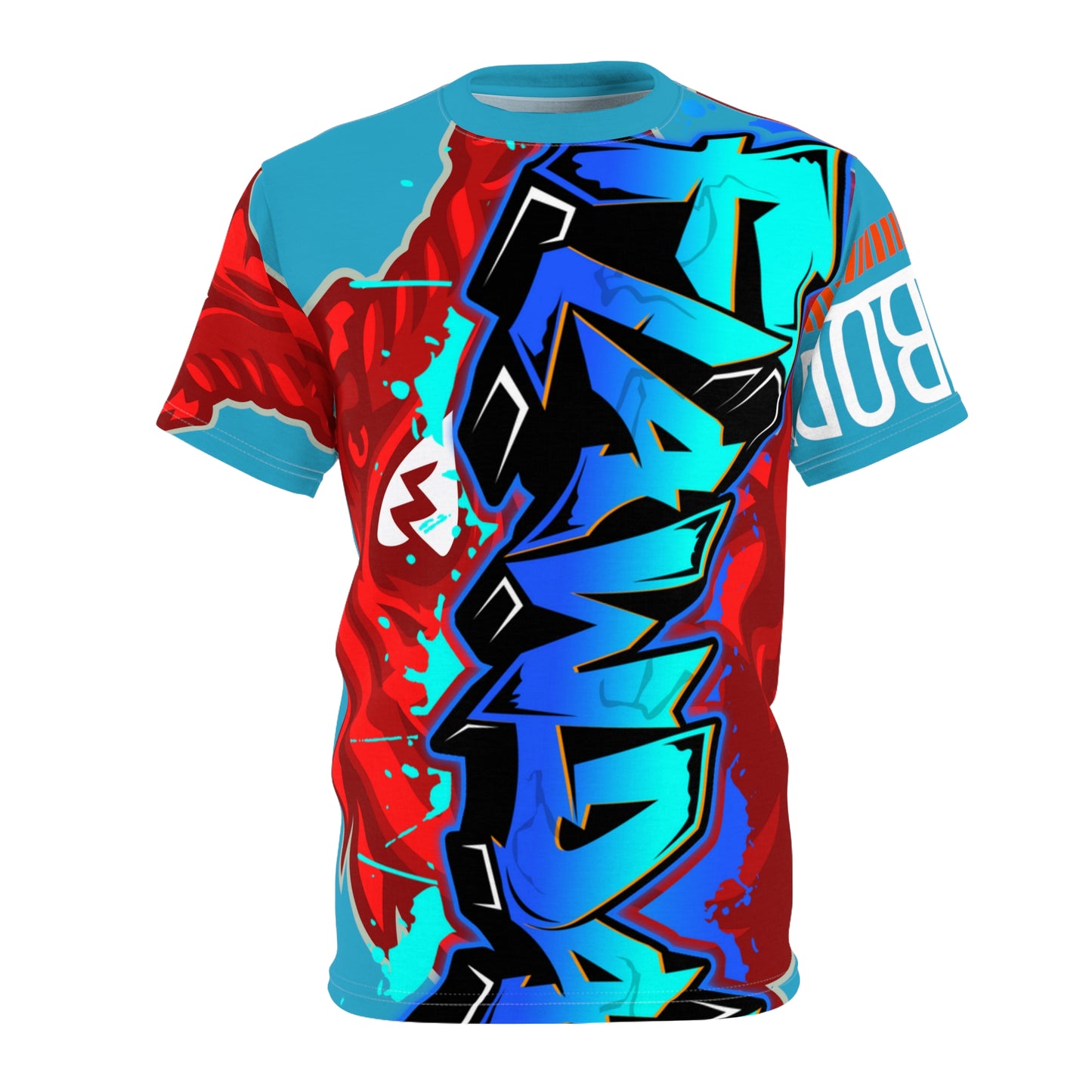 Turquoise/Red Flawdawear Limited Edition OG Flawda Mane “Everybody Know Me” Unisex Cut & Sew Playuz Tee