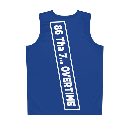 Dark Blue Flawdawear Alligator Playuz “86 Tha 7… OVERTIME” Limited Edition OG Men’s Basketball Playuz Jersey