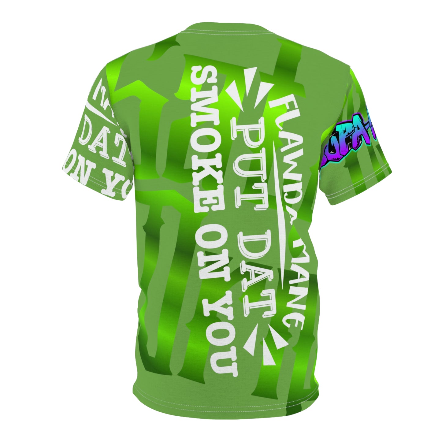 Green Gator Drip Exclusive Supa-Heavy Excess-Stunna Hypa-Flex Limited Edition OG Alligator Playuz “Flawda Mane Put Dat Smoke On You” Unisex Cut & Sew Playuz Tee