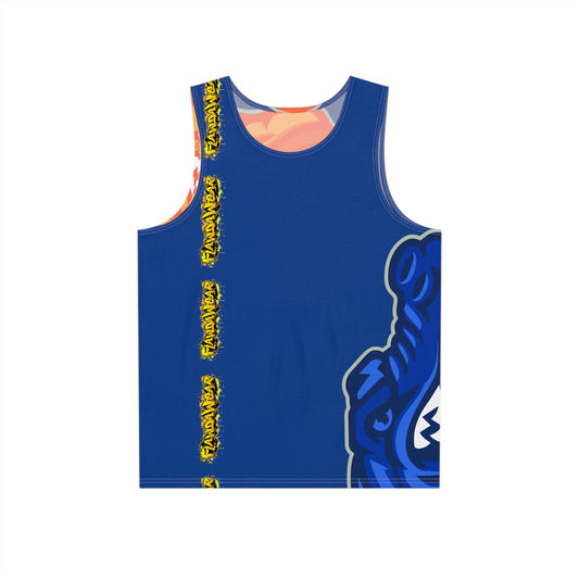 Dark Blue Flawdawear Limited Edition OG Flawda Mane “Tha State Of Swamp Rats N’ Alligators” Men’s Playuz Tank