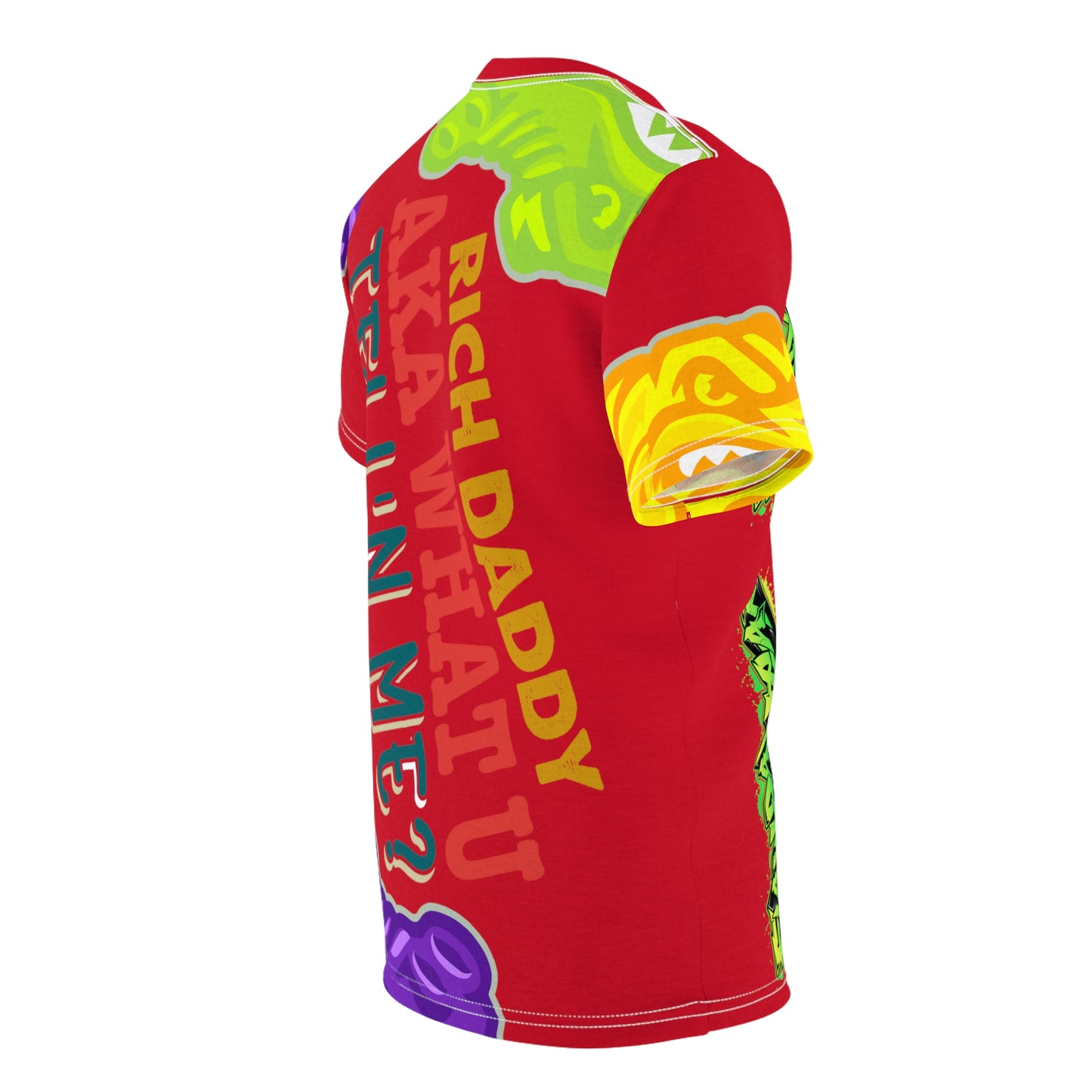 Dark Red Flawdawear Limited Edition OG Rich Daddy “Rich Daddy AKA What U Tell’n ME?” Unisex Cut & Sew Playuz Tee