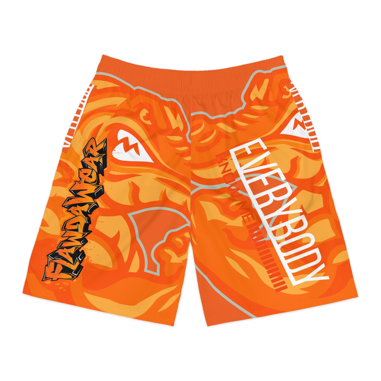 Orange Flawdawear Limited Edition OG Flawda Mane “Everybody Know Me” Men’s Jogguz Playuz Shorts