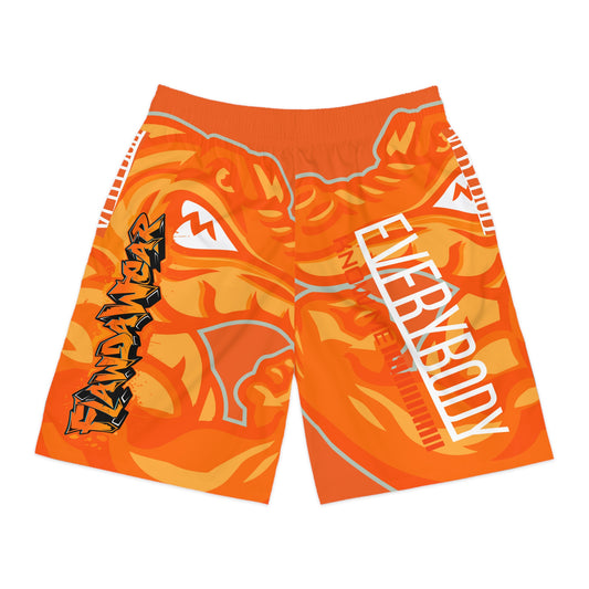 Orange Flawdawear Limited Edition OG Flawda Mane “Everybody Know Me” Men’s Jogguz Playuz Shorts