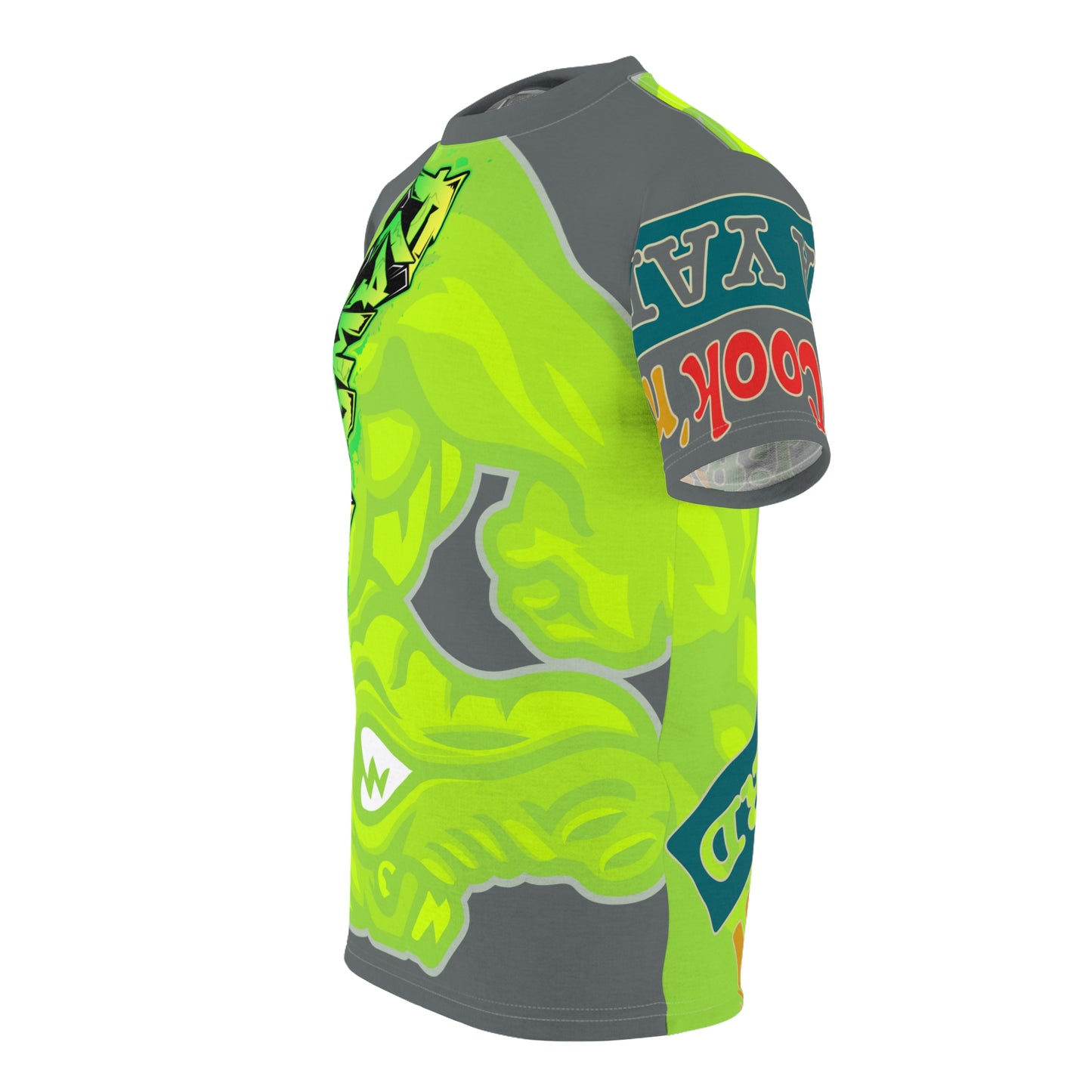 Dark Grey/Lime Flawdawear Limited Edition OG Flawda Mane “Ribs Cook’n N’ Tha Yard” Unisex Cut & Sew Playuz Tee