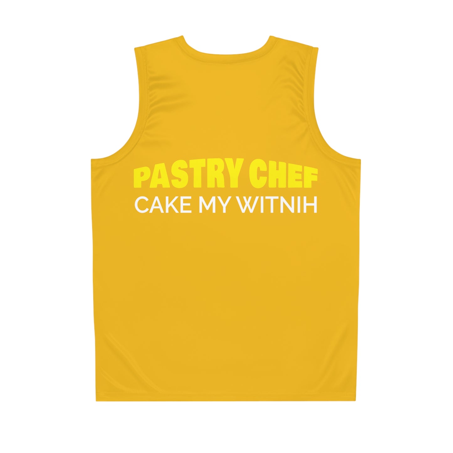 Yellow Flawdawear Limited Edition OG Rich Daddy "Pastry Chef Cake My Witnih" Basketball Playuz Jersey