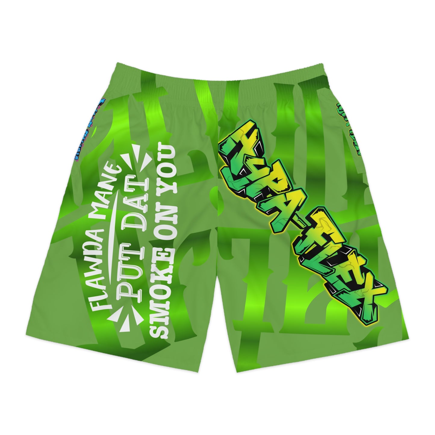 Green Gator Drip Exclusive Supa-Heavy Excess-Stunna Hypa-Flex Limited Edition OG Alligator Playuz “Flawda Mane Put Dat Smoke On You” Men’s Jogguz Playuz Shorts