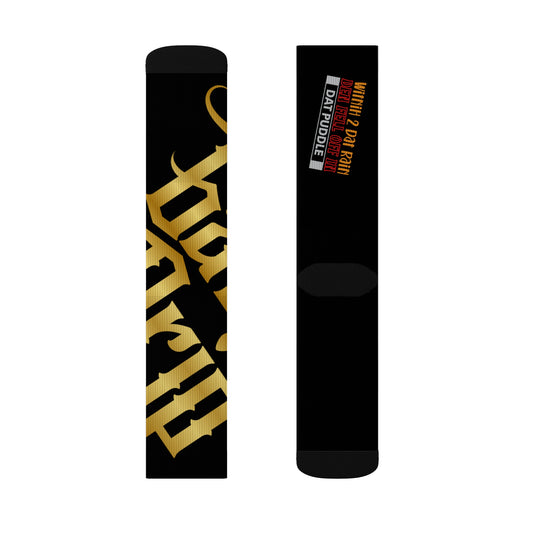 Black Gator Drip Supa-Heavy Excess-Stunna Hypa-Flex Limited Edition OG Flawda Mane “Witnih 2 Dat Rain Den Fell Off In Dat Puddle” Medium Playuz Socks