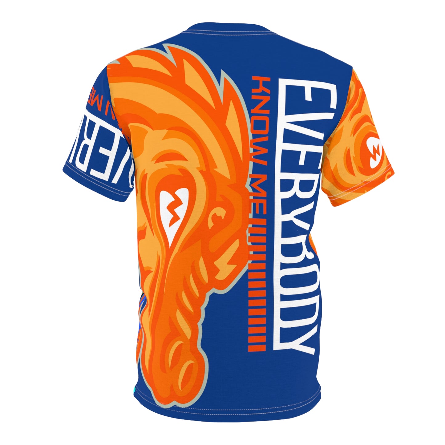 Blue/Orange Flawdawear Limited Edition OG Flawda Mane “Everybody Know Me” Unisex Cut & Sew Playuz Tee