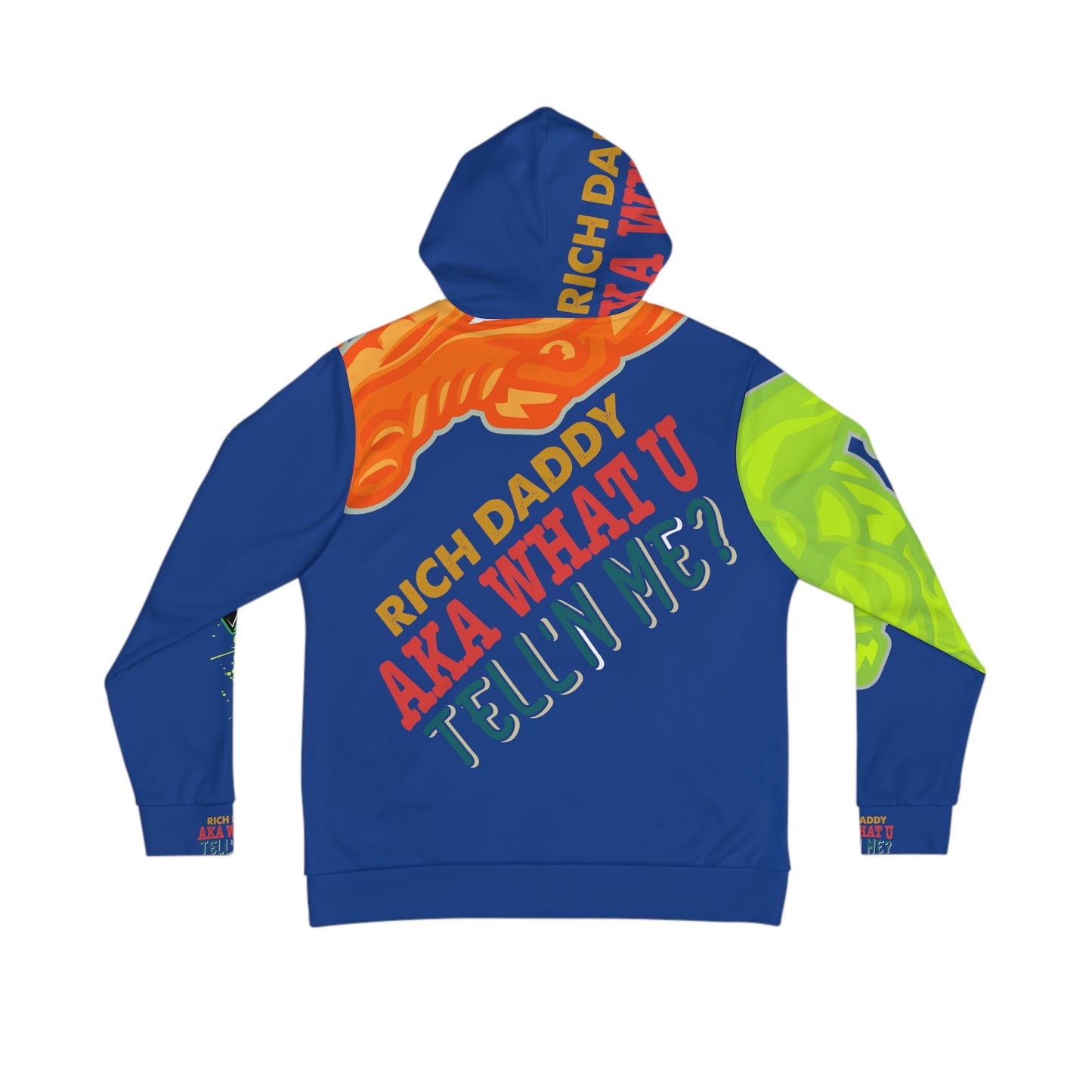 Dark Blue Flawdawear Limited Edition OG Rich Daddy “Rich Daddy AKA What U Tell’n ME?” Men's Playuz Hoodie