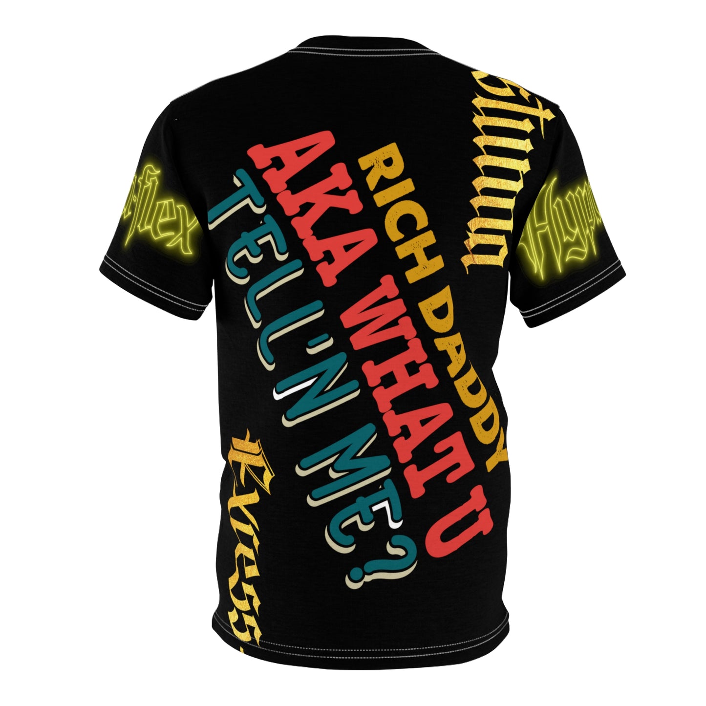 Black Gator Drip Exclusive Supa-Heavy Excess-Stunna Hypa-Flex Limited Edition OG Rich Daddy “Rich Daddy AKA What U Tell’n ME?” Unisex Cut & Sew Playuz Tee