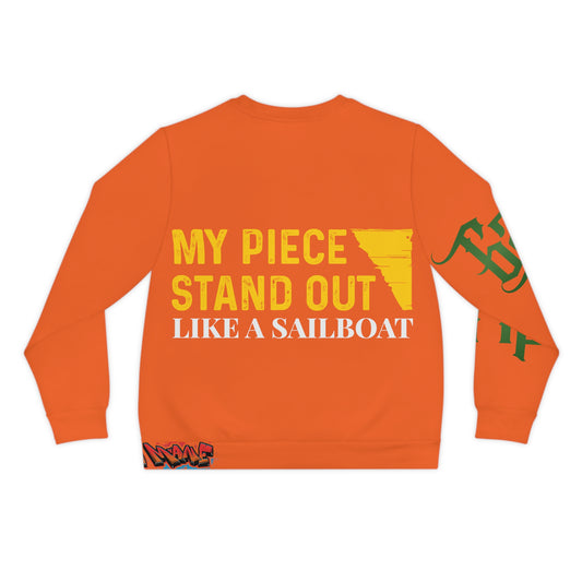 Orange Flawdawear x Gator Drip Supa-Heavy Excess-Stunna Hypa-Flex Limited Edition OG Flawda Mane "My Piece Stand Out Like A Sailboat" Lightweight Playuz Sweatshirt
