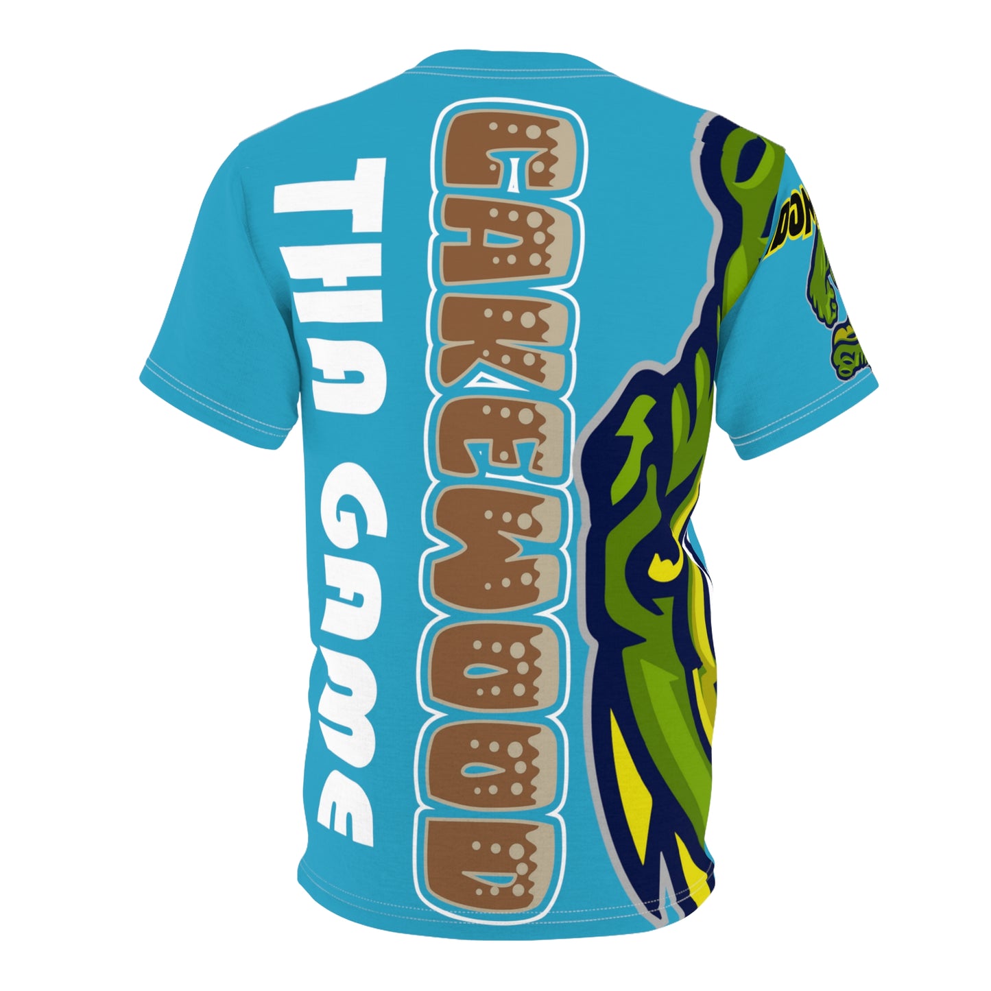 Turquoise Flawdawear Limited Edition OG Alligator Papuh Playuz “Cakewood Tha Game” Unisex Cut & Sew Playuz Tee