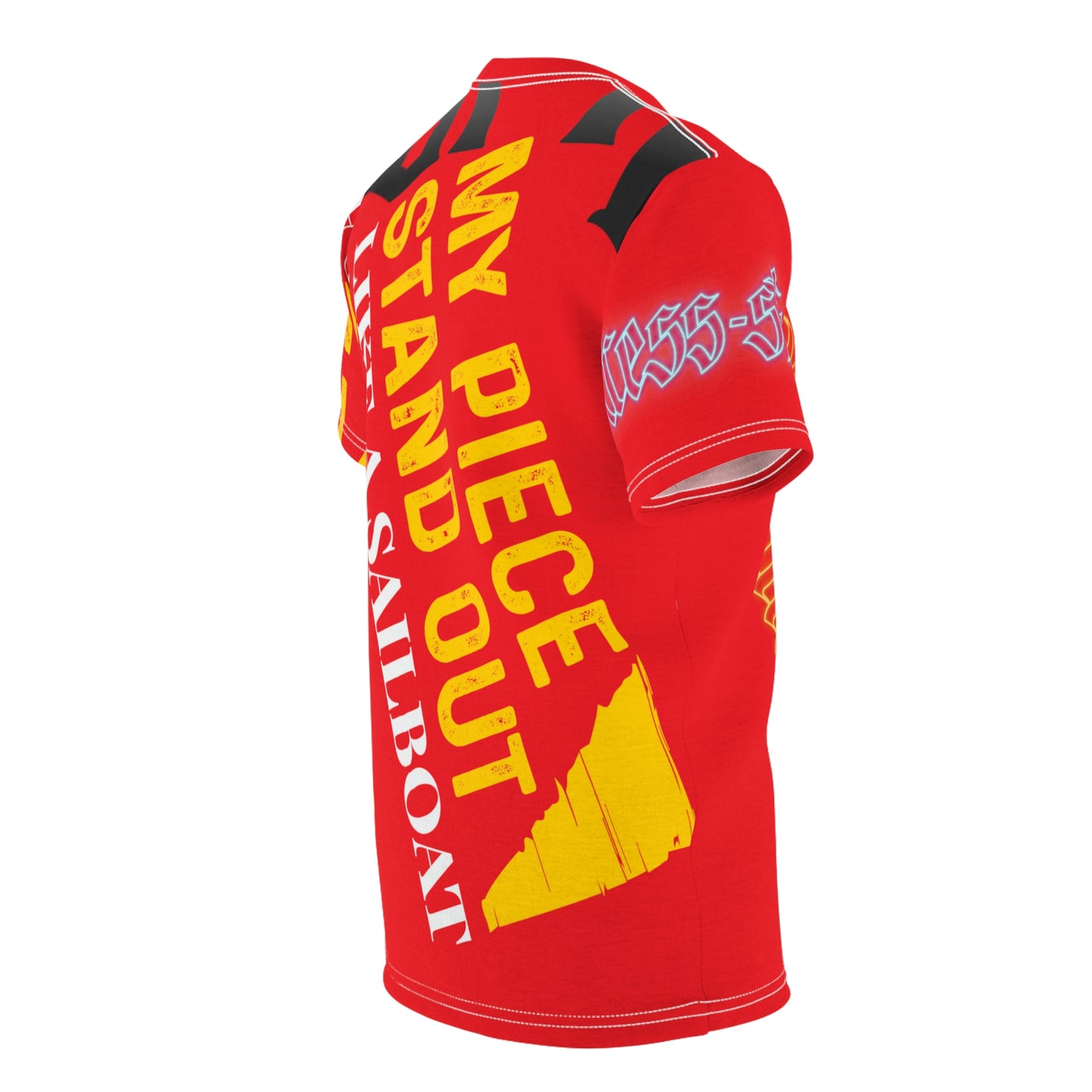 Red Gator Drip Exclusive Supa-Heavy Excess-Stunna Hypa-Flex Limited Edition OG Flawda Mane “My Piece Stand Out Like A Sailboat” Unisex Cut & Sew Playuz Tee