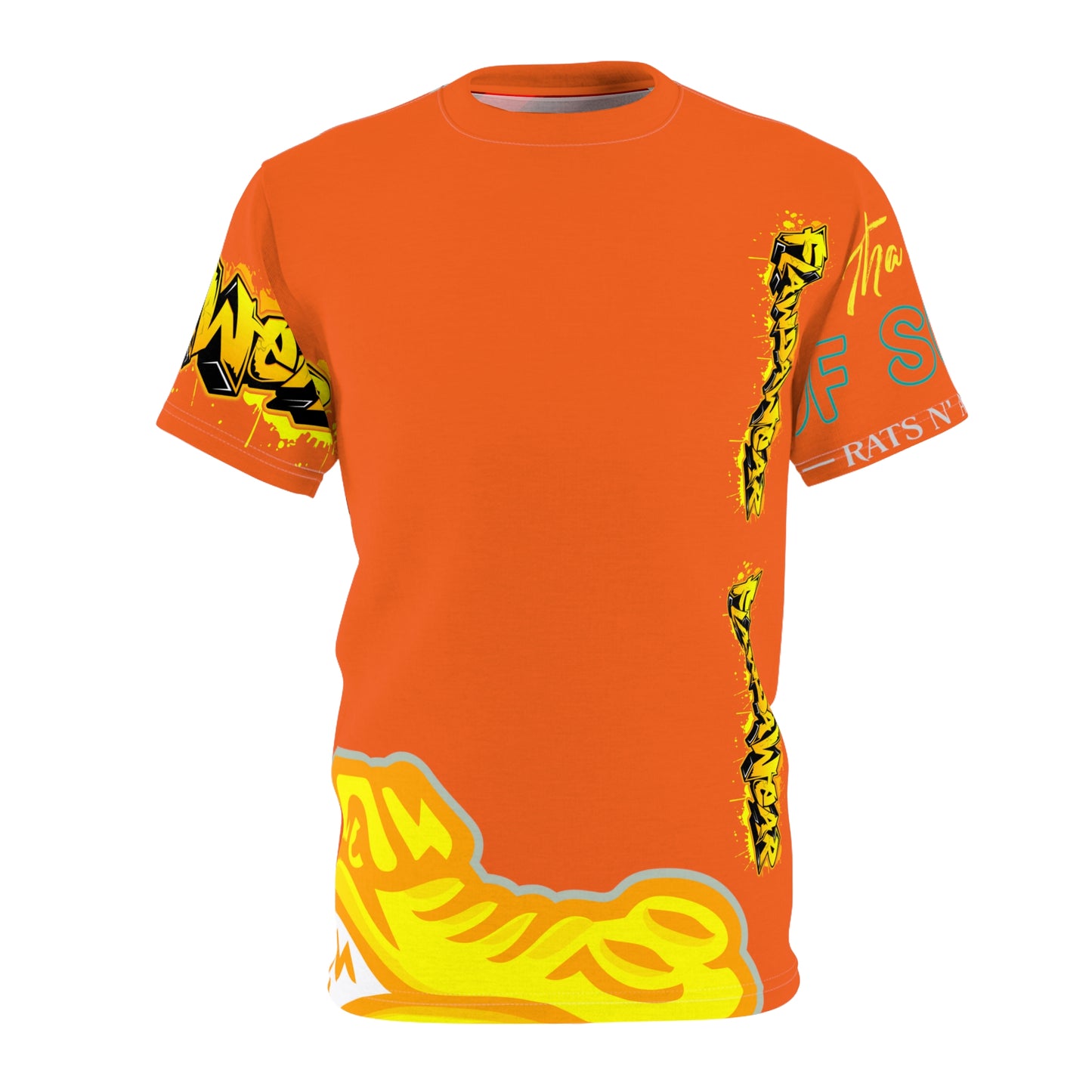 Orange Flawdawear Limited Edition OG Flawda Mane “Tha State Of Swamp Rats N’ Alligators”  Unisex Cut & Sew Playuz Tee