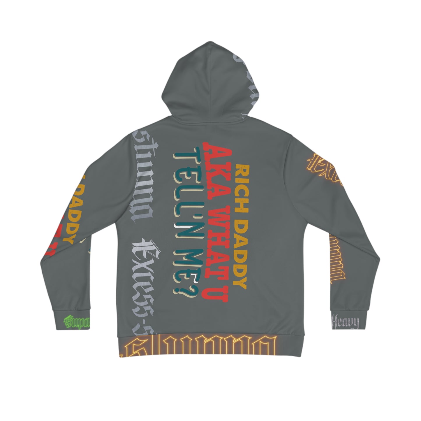 Dark Grey Gator Drip Exclusive Supa-Heavy Excess-Stunna Hypa-Flex Limited Edition OG Rich Daddy “Rich Daddy AKA What U Tell’n ME?” Men's Playuz Hoodie