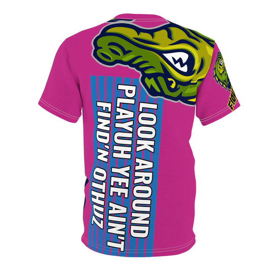Pink Flawdawear Limited Edition OG Alligator Papuh Playuz “Look Around Playuh Yee Ain’t Find’n Othuz” Unisex Cut & Sew Playuz Tee