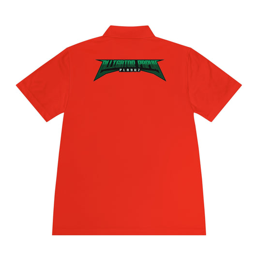 Deep Orange Flawdawear Limited Edition OG Men's Alligator Playuz "Alligator Rock" Sport Playuz Polo Shirt