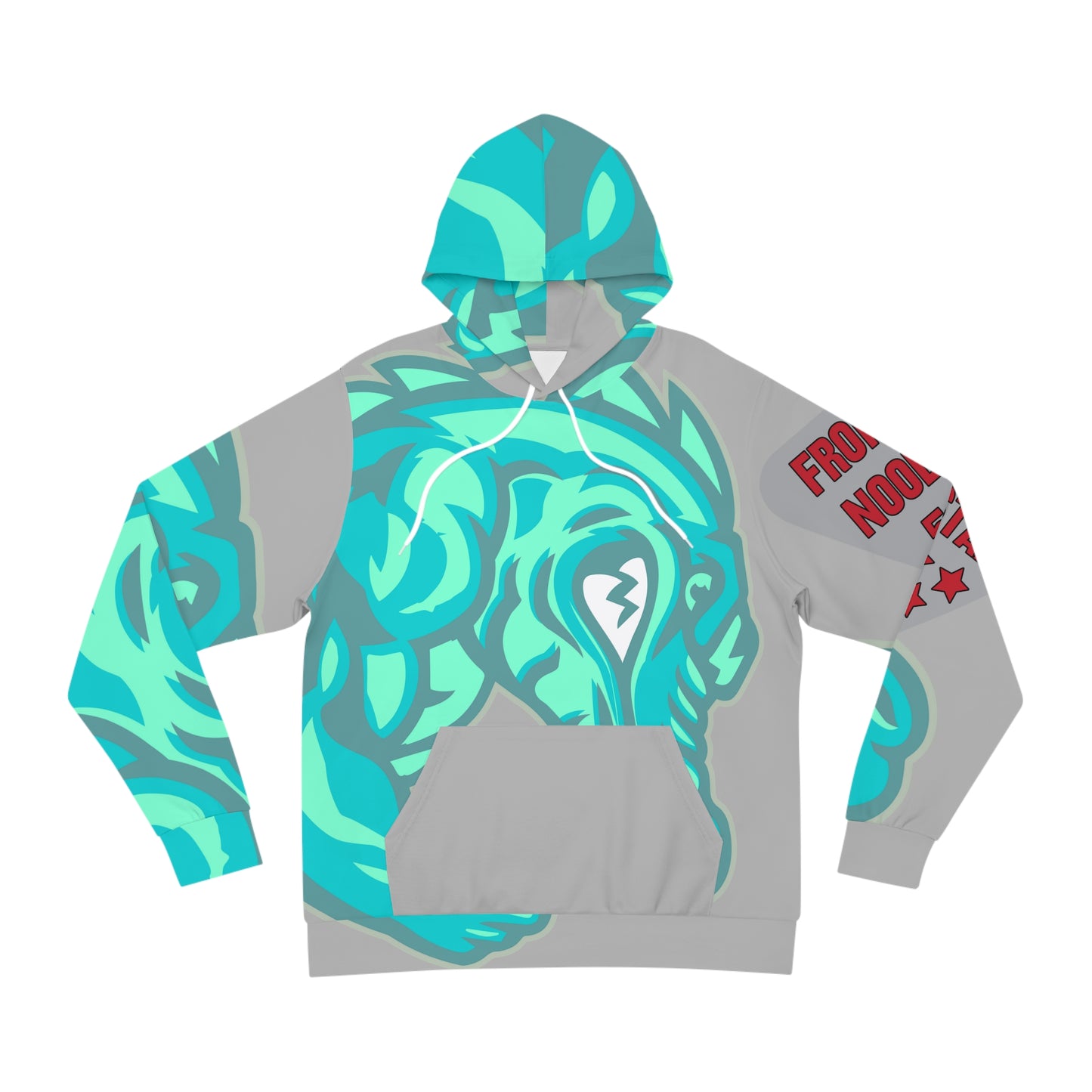 Grey/Mint Flawdawear Limited Edition OG Flawda Mane “From Ramen Noodles To 5 Star” Unisex Fashion Playuz Hoodie