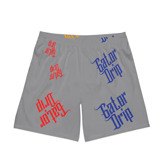 Gray Gator Drip Exclusive Supa-Heavy Excess-Stunna Hypa-Flex Men’s Elastic Beach Playuz  Shorts