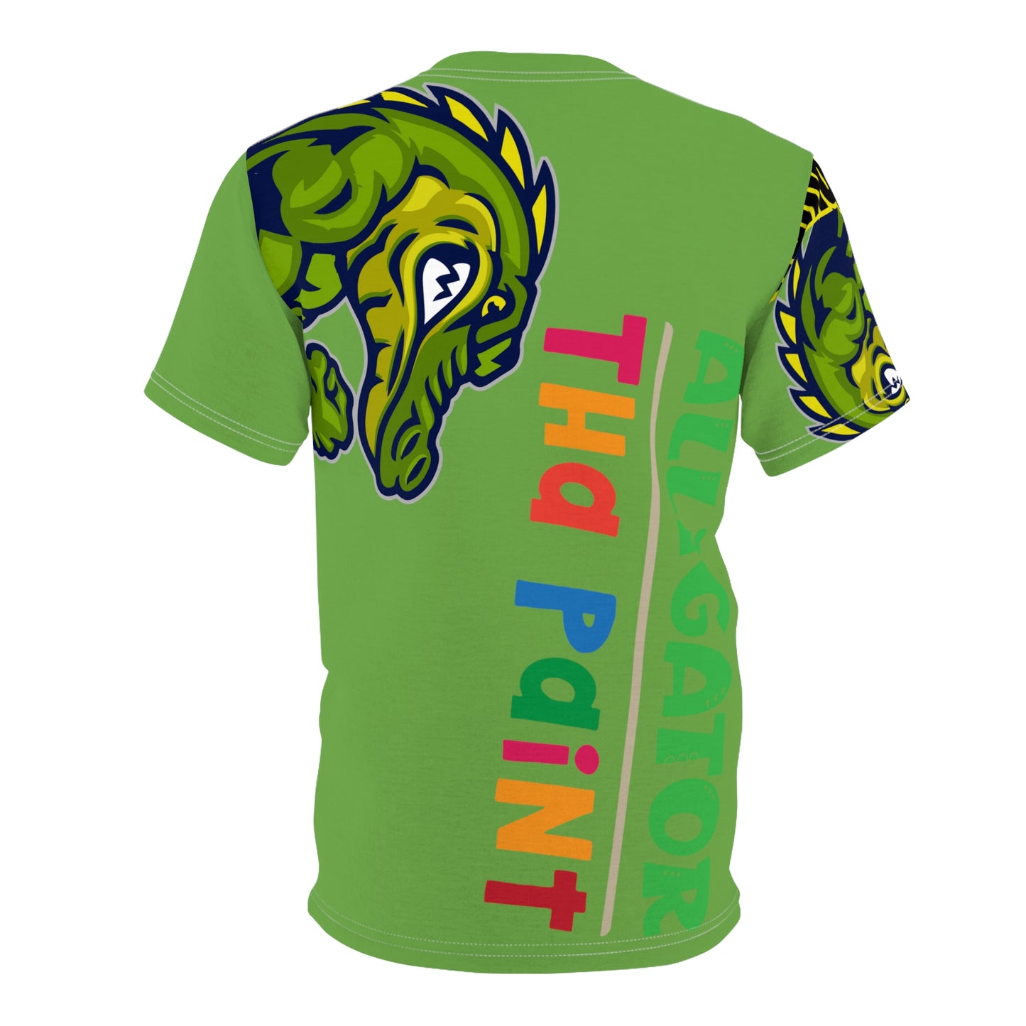 Green Flawdawear Limited Edition OG Alligator Papuh Playuz “Alligator Tha Paint” Unisex Cut & Sew Playuz Tee