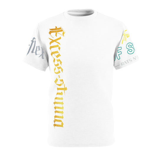 White Gator Drip Exclusive Supa-Heavy Excess-Stunna Hypa-Flex Limited Edition OG Flawda Mane “Tha State Of Swamp Rats N’ Alligators” Unisex Cut & Sew Playuz Tee