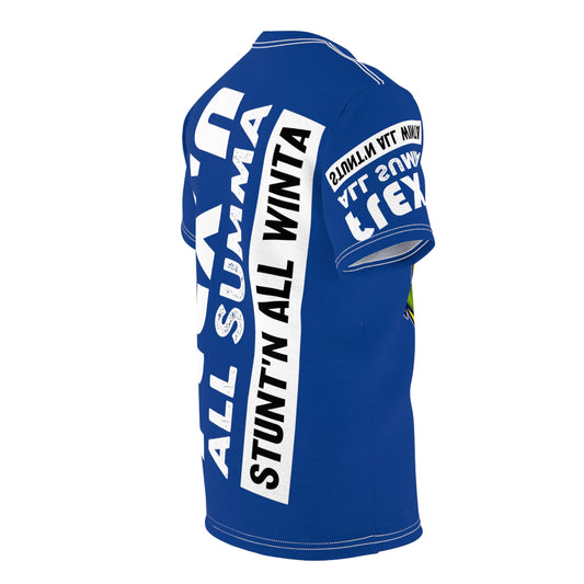 Dark Blue Flawdawear Alligator Playuz “Flex’n All Summa Stunt’n All Winta ” Limited Edition OG Unisex Cut & Sew Playuz Tee