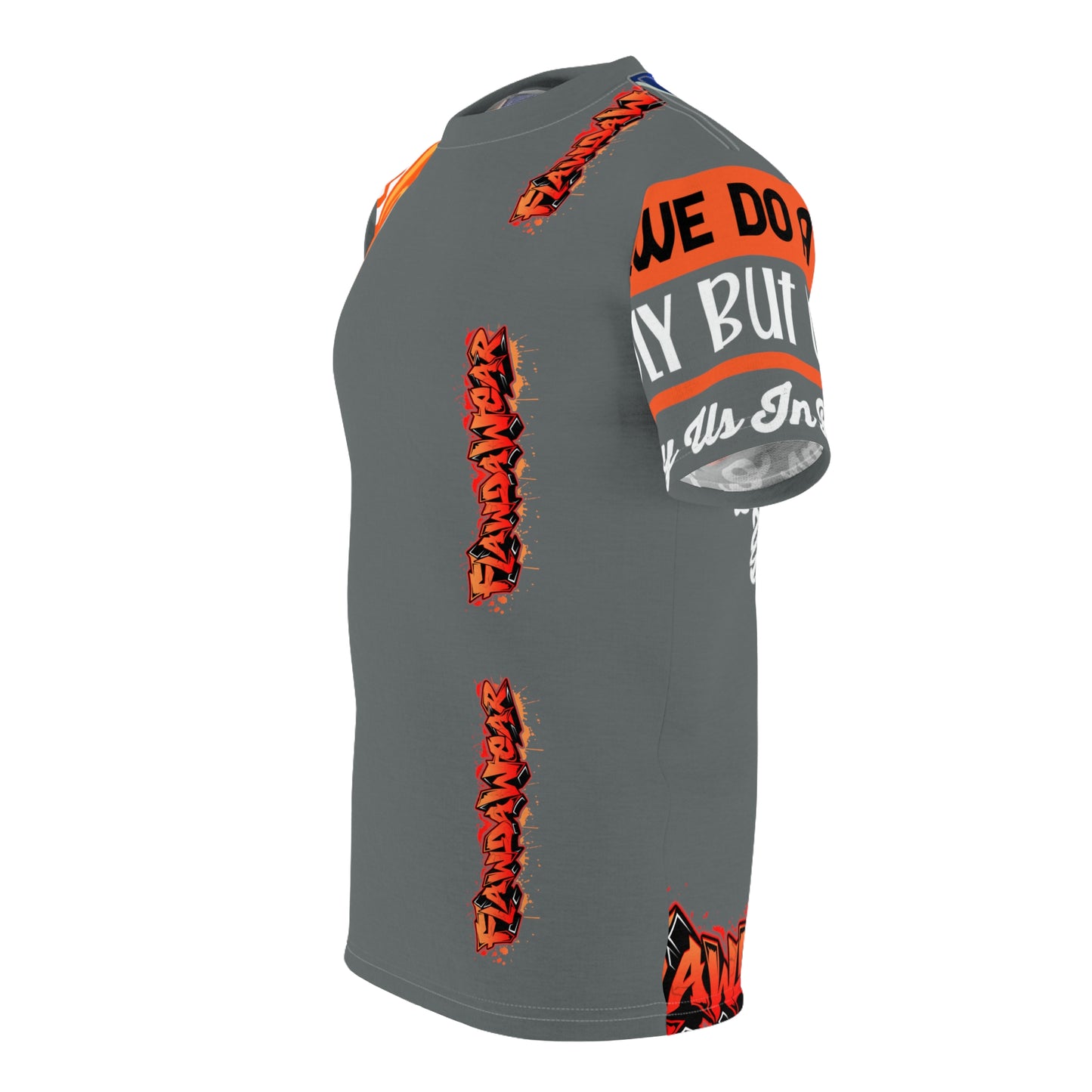 Dark Grey Flawdawear Limited Edition OG Rich Daddy “Will We Do A Show Gladly But U Gotta Pay Us In Bags G” Unisex Cut & Sew Playuz Tee